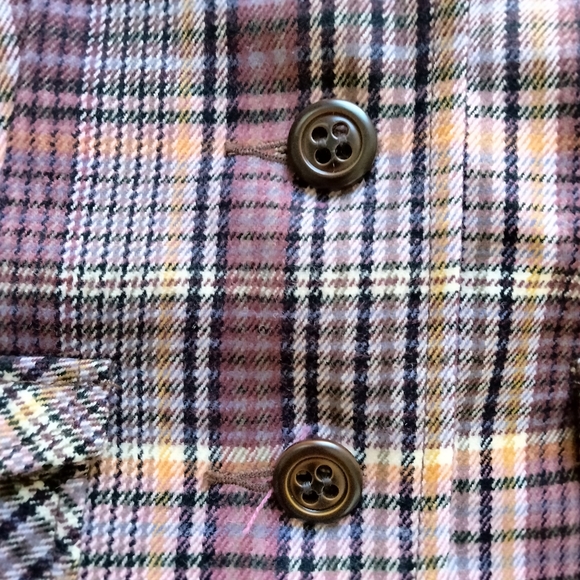 I.E. Relaxed Petite Plaid Blazer Jacket Acrylic Wool Blend Size Medium - Picture 7 of 12